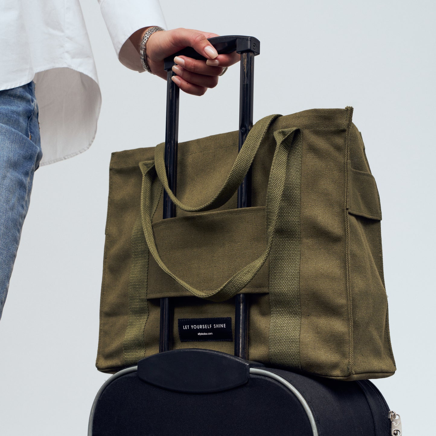 Tote bag Khaki Green I Sif Jakobs Jewellery