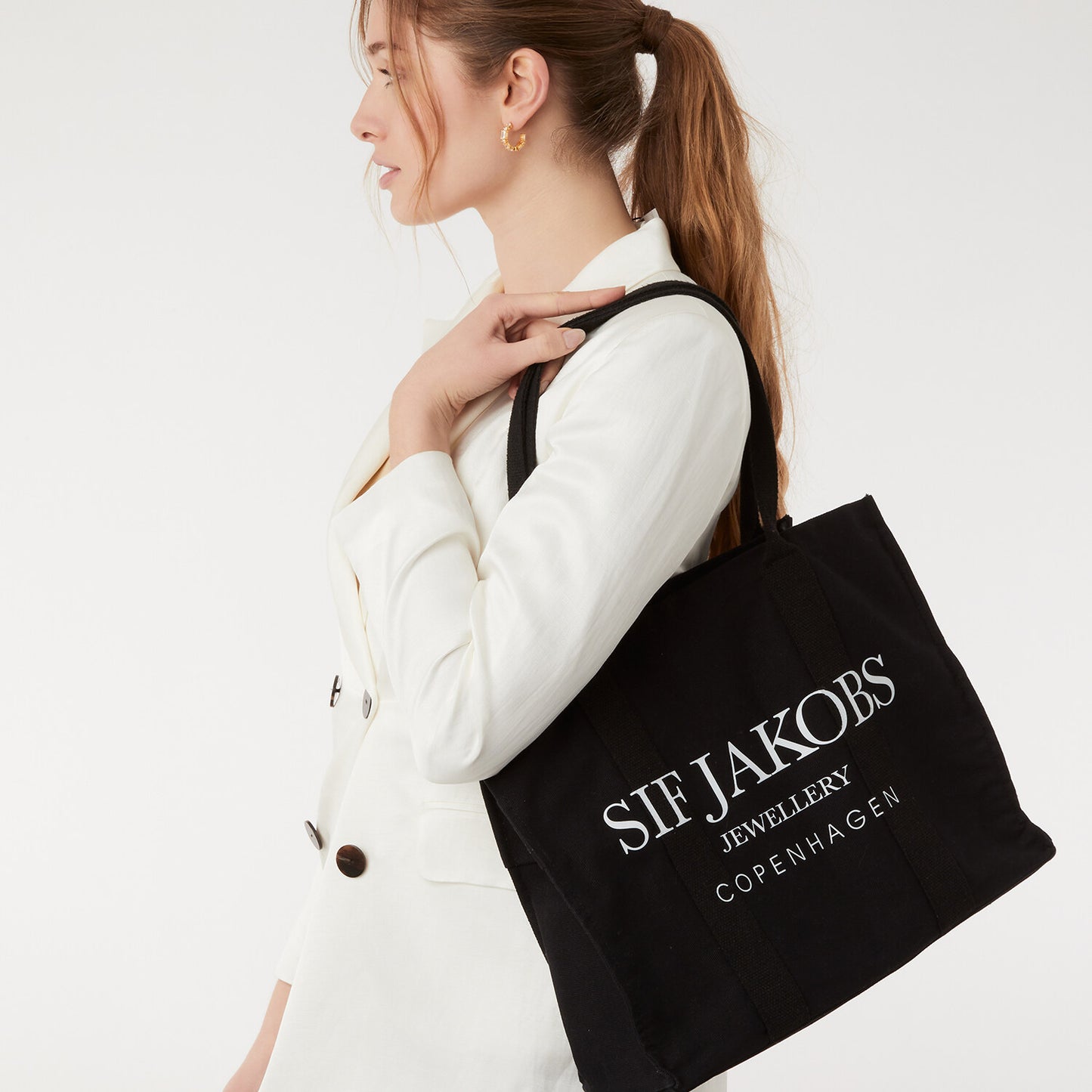 Tote Bag Sort I Sif Jakobs Jewellery