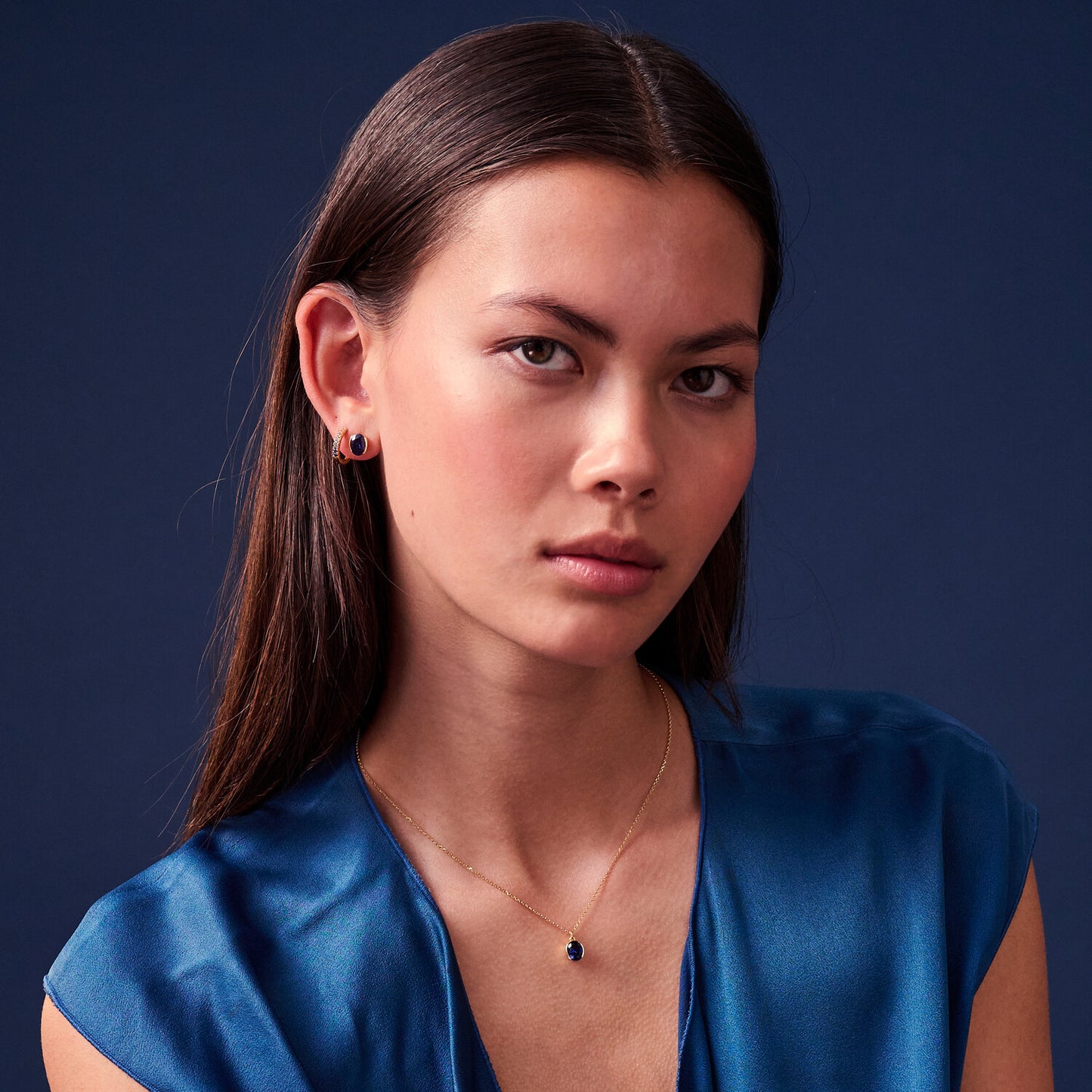 18 kt. forgyldt | Blå