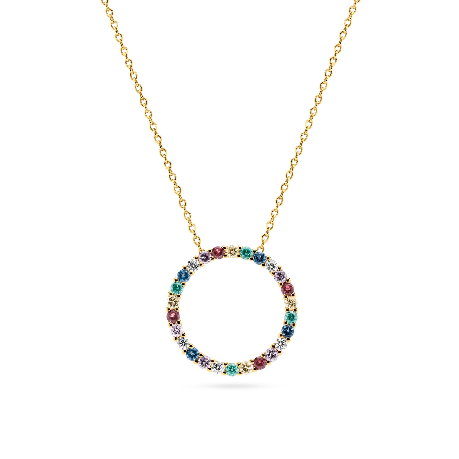 18 kt. forgyldt | Regnbue | 45-60 cm, 18 kt. forgyldt | Regnbue | 38-45 cm