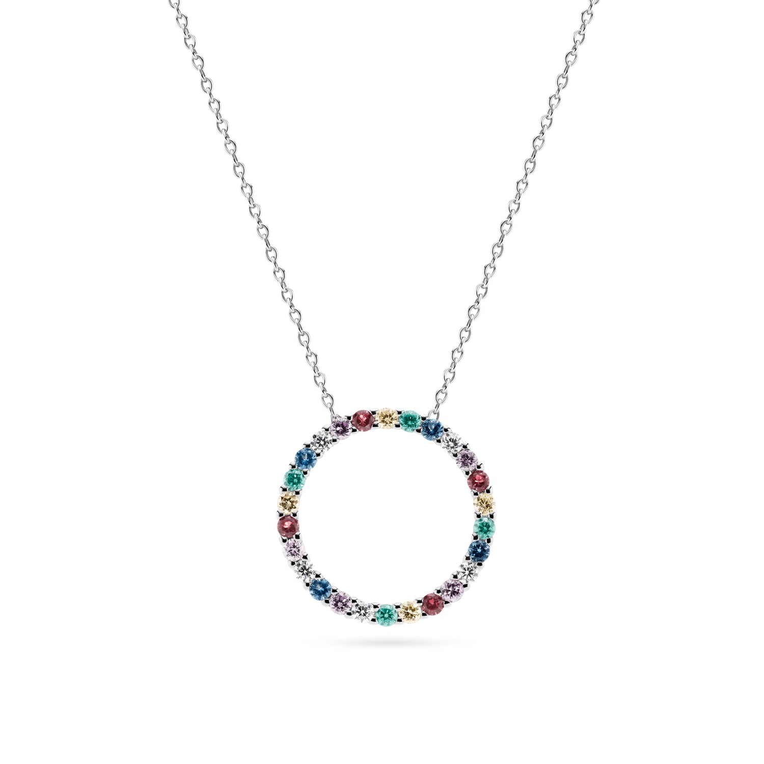 925 sterling sølv | Regnbue | 45-60 cm, 925 sterling sølv | Regnbue | 38-45 cm