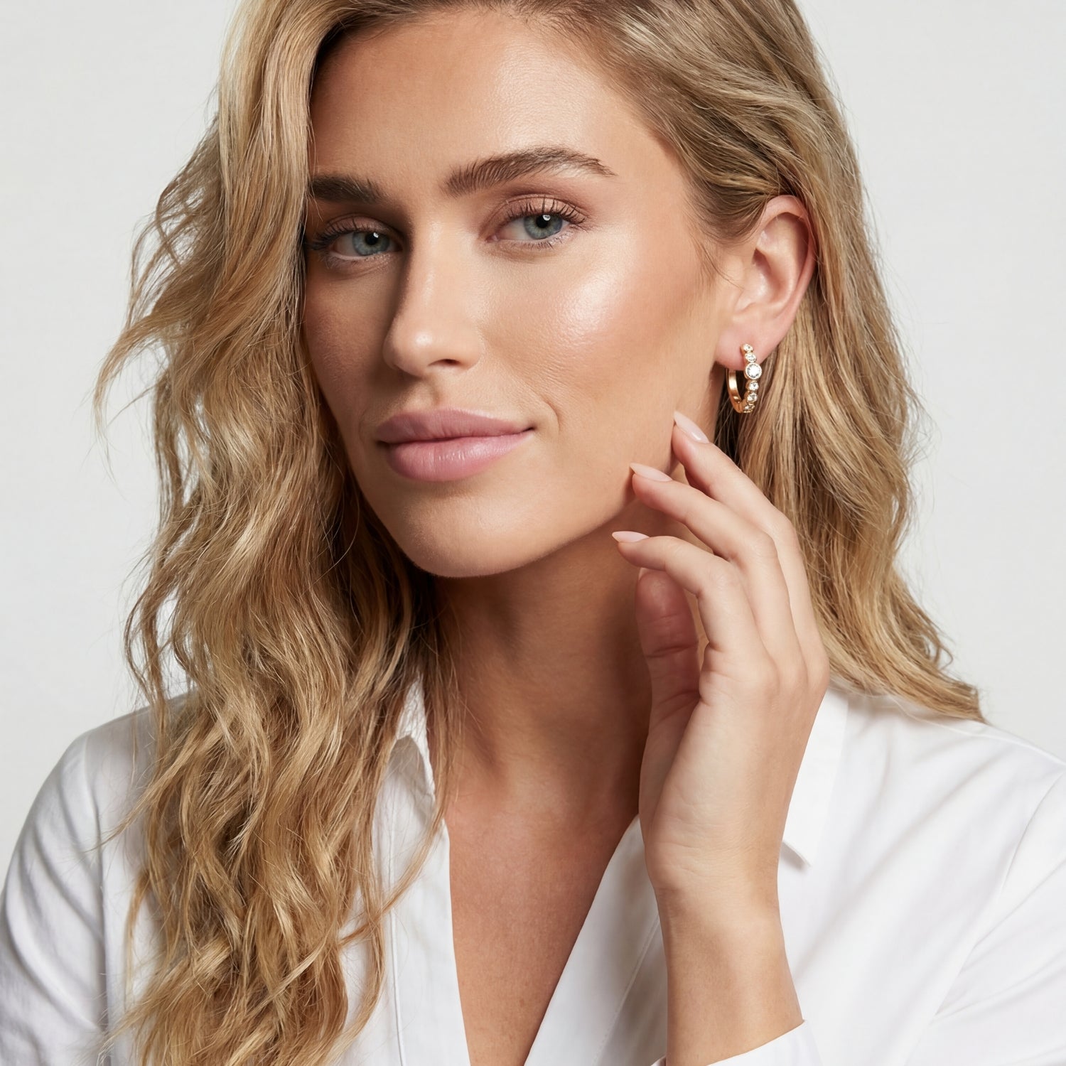 18 kt. forgyldt | Hvid