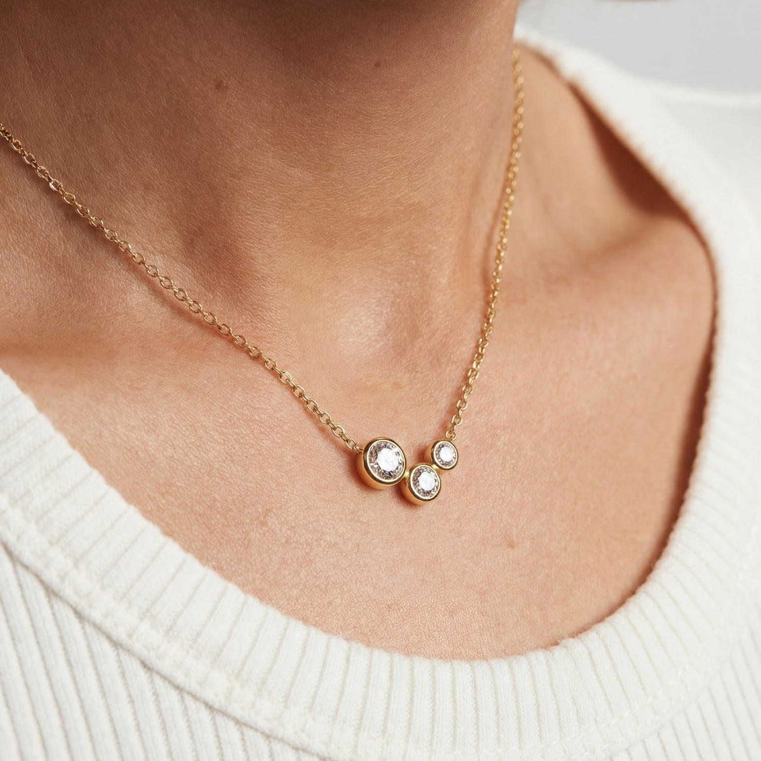 18 kt. forgyldt | Hvid