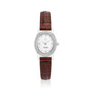 Stainless steel Silver | Brun læder rem