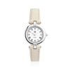 Stainless steel Silver | Beige læder rem