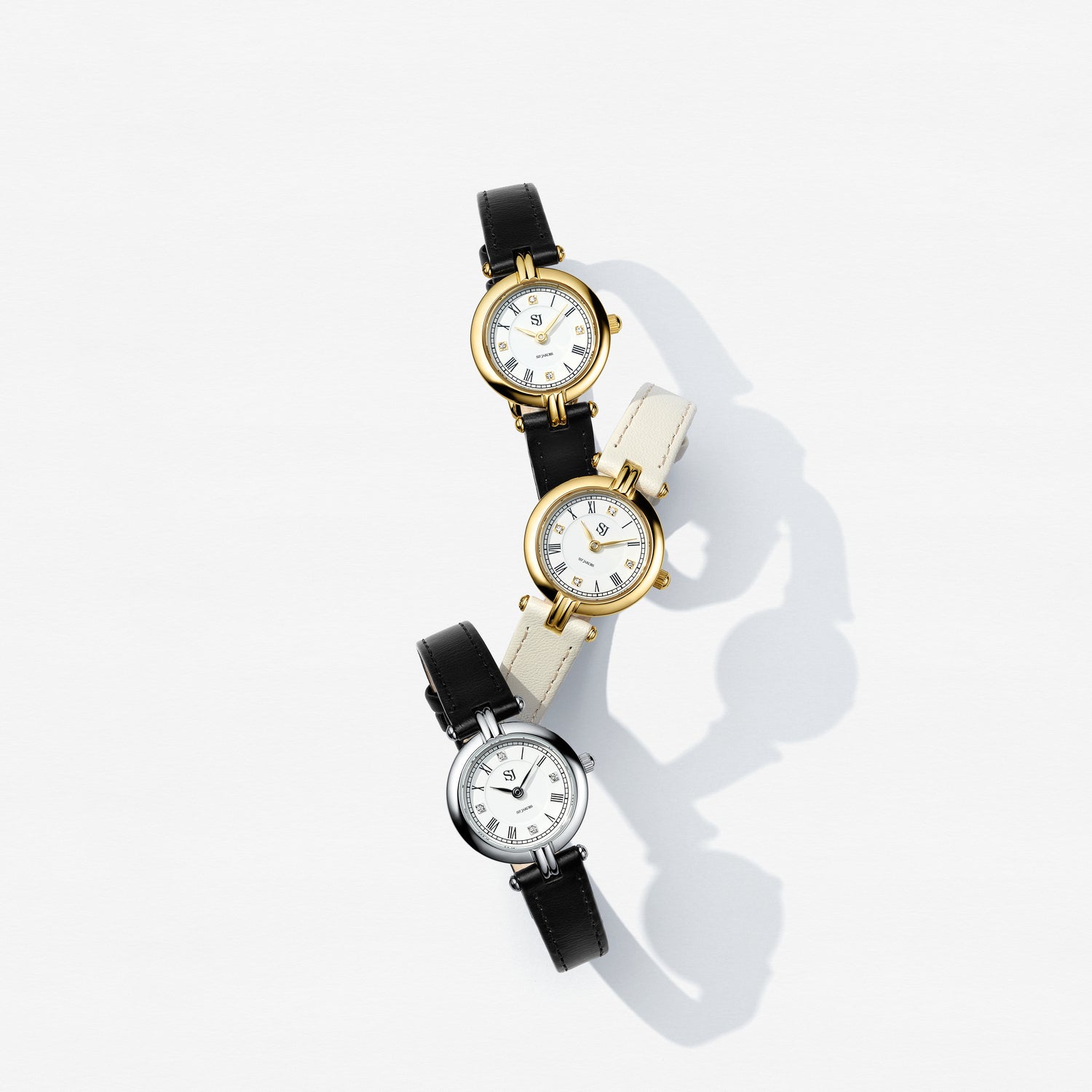 Stainless steel Silver | Beige læder rem