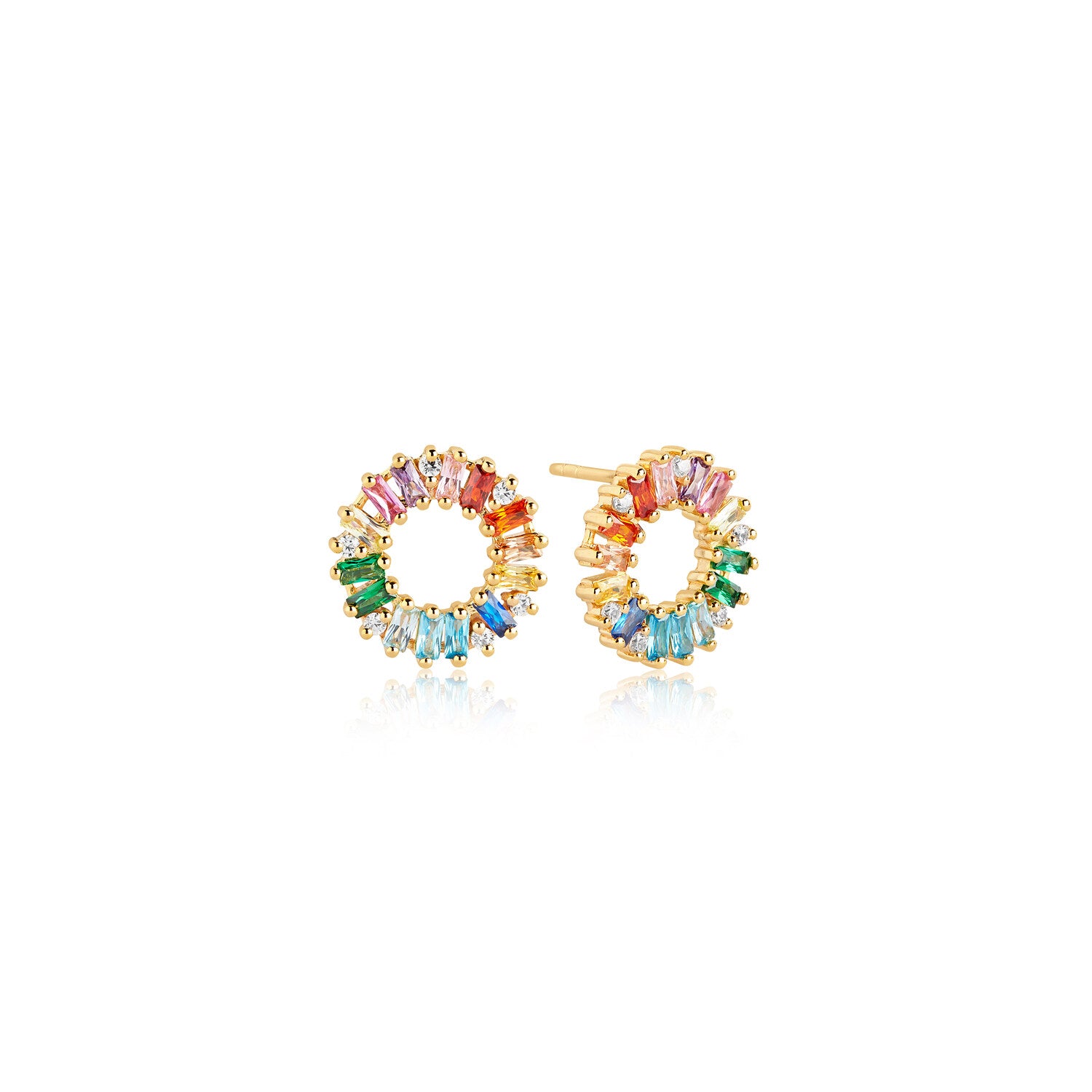 18 kt. forgyldt | Rainbow coloured zirkoner