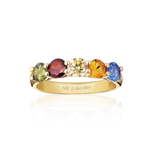 18 kt. forgyldt | Rainbow coloured zirkoner | 60, 18 kt. forgyldt | Rainbow coloured zirkoner | 58, 18 kt. forgyldt | Rainbow coloured zirkoner | 56, 18 kt. forgyldt | Rainbow coloured zirkoner | 54, 18 kt. forgyldt | Rainbow coloured zirkoner | 52, 18 kt. forgyldt | Rainbow coloured zirkoner | 50