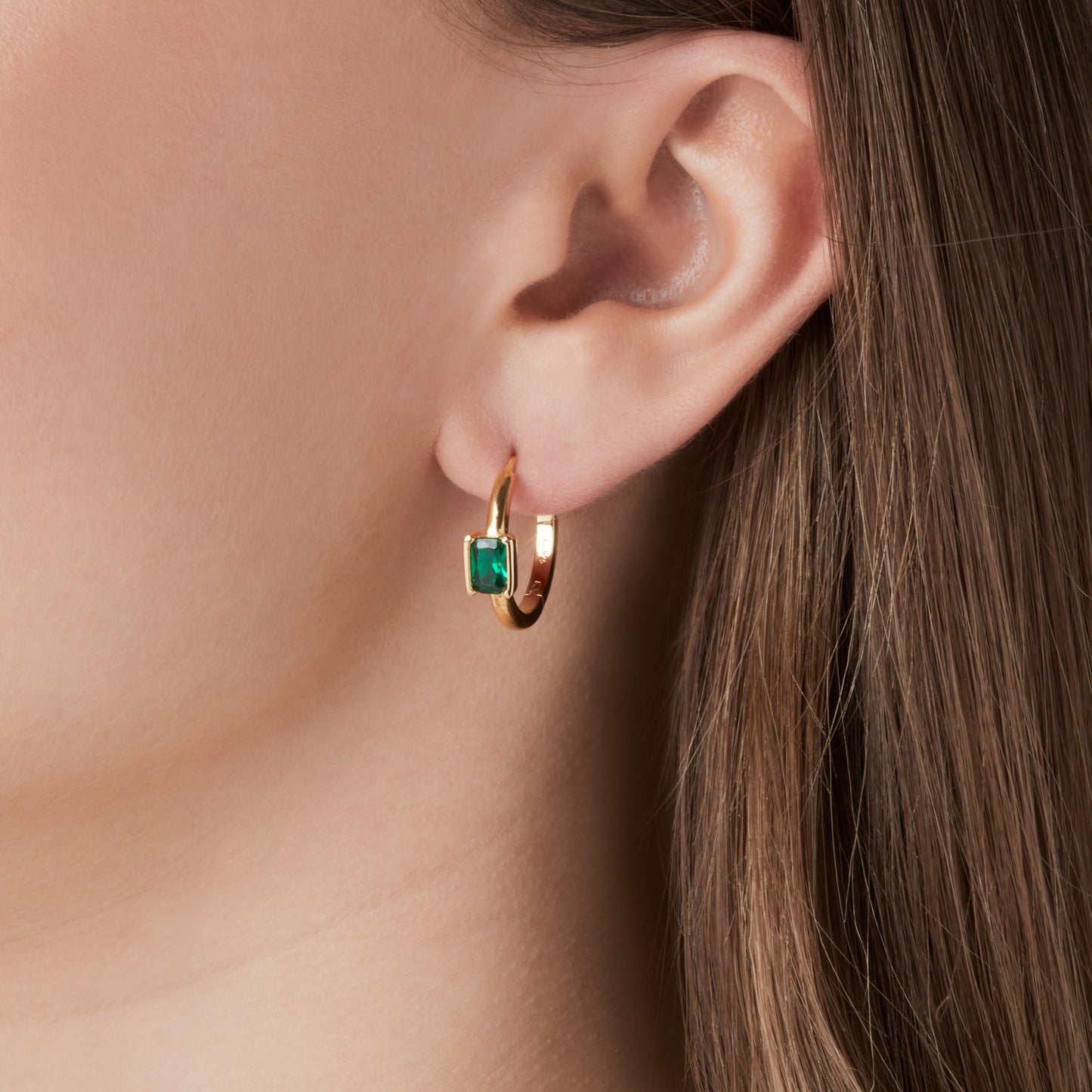 18 kt. forgyldt | Grøn