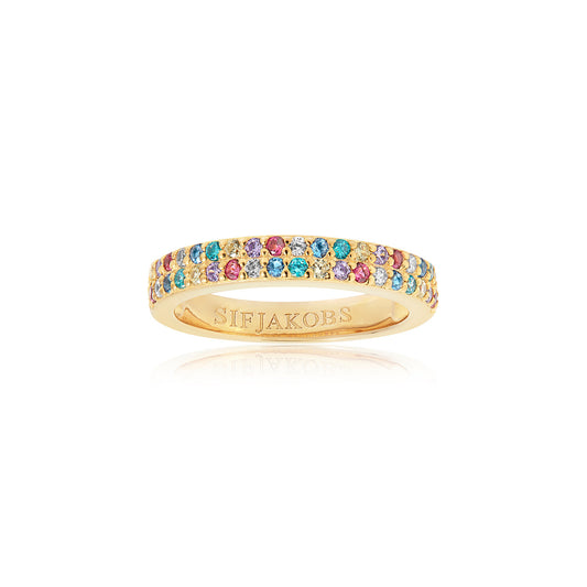 18 kt. forgyldt | Rainbow coloured zirkoner | 60, 18 kt. forgyldt | Rainbow coloured zirkoner | 58, 18 kt. forgyldt | Rainbow coloured zirkoner | 56, 18 kt. forgyldt | Rainbow coloured zirkoner | 54, 18 kt. forgyldt | Rainbow coloured zirkoner | 52, 18 kt. forgyldt | Rainbow coloured zirkoner | 50