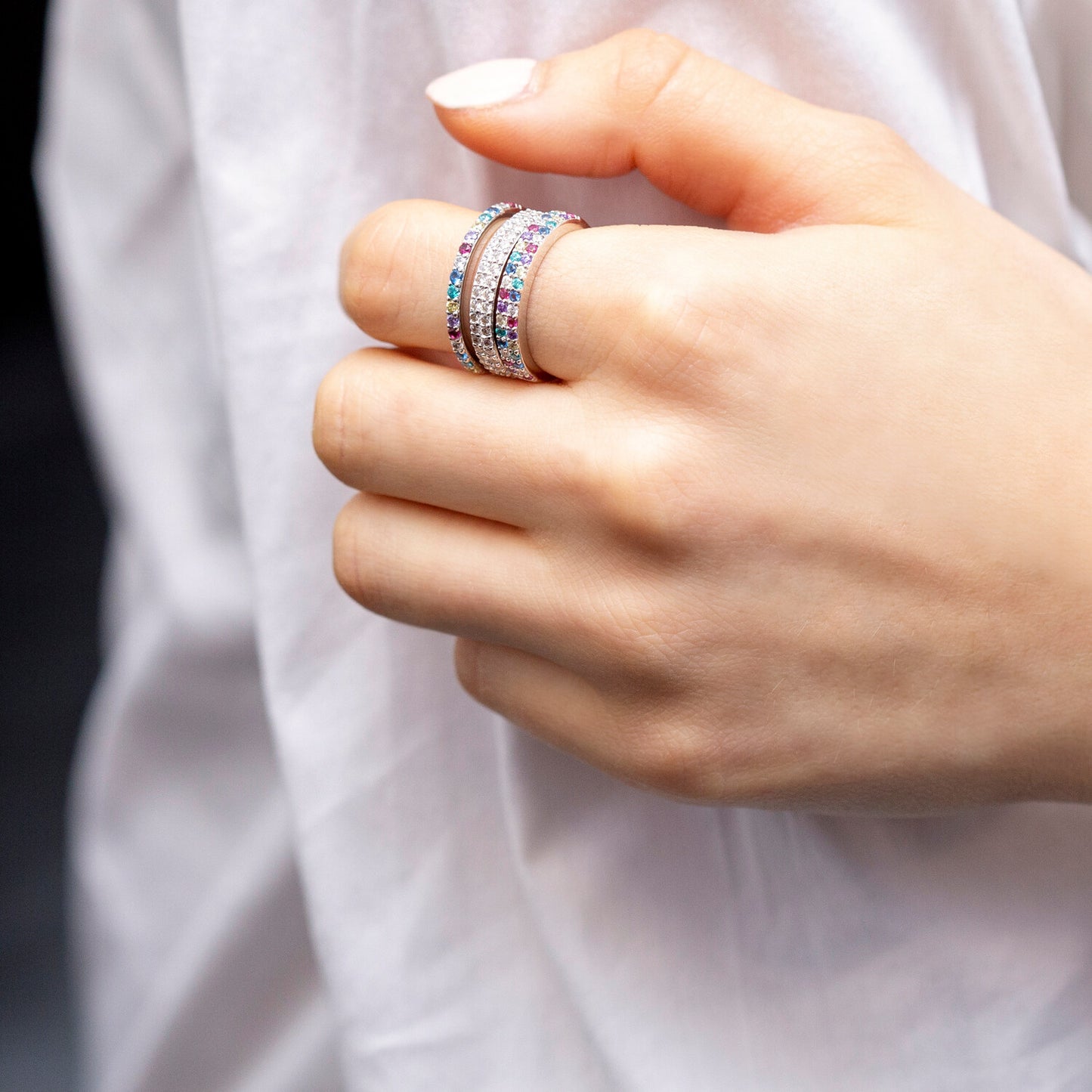 925 sterling sølv | Regnbue | 60, 925 sterling sølv | Regnbue | 58, 925 sterling sølv | Regnbue | 56, 925 sterling sølv | Regnbue | 54, 925 sterling sølv | Regnbue | 52, 925 sterling sølv | Regnbue | 50